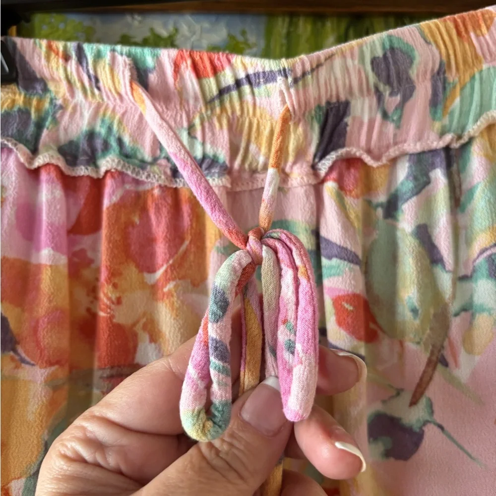 Vici Multicolor Floral Skater Skirt